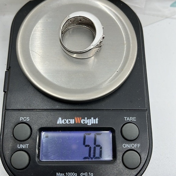 💍 Vintage 925 Silver Filigree Ring - Ruby/Garnet, Size 5, Korea - Picture 15 of 15